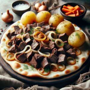 Nationalgericht Kasachstan: #Besbarmak mit Rindfleisch# (Rezept)