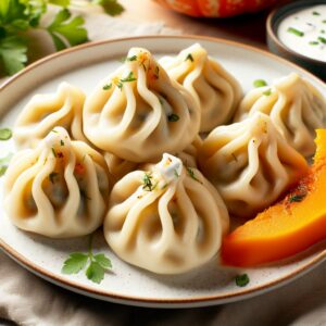 Nationalgericht Kirgisistan: #Manti mit Kürbis# (Rezept)
