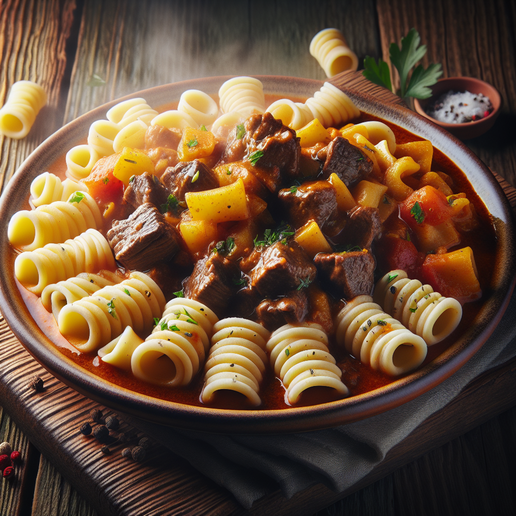 Nationalgericht Kroatien: Šurlice s gulašem (Rezept)