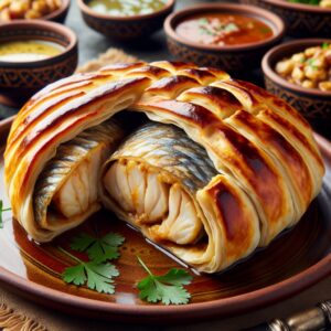 Nationalgericht Kuwait: #Mutabbaq Samak# (Rezept)