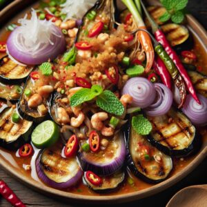 Nationalgericht Laos: #Yam Mak Kuea# (Rezept)