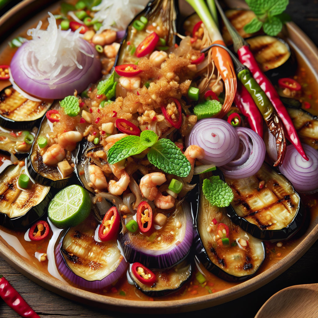 Nationalgericht Laos: Yam Mak Kuea (Rezept)