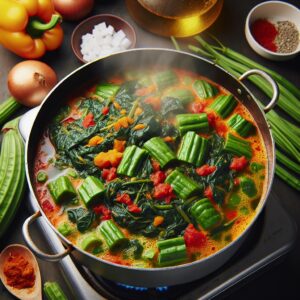 Nationalgericht Malawi: #Pumpkin Leaves Stew# (Rezept)