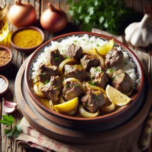 Nationalgericht Mauretanien: #Yassa d’Agneau# (Rezept)