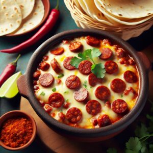 Nationalgericht Mexiko: #Queso Fundido con Chorizo# (Rezept)