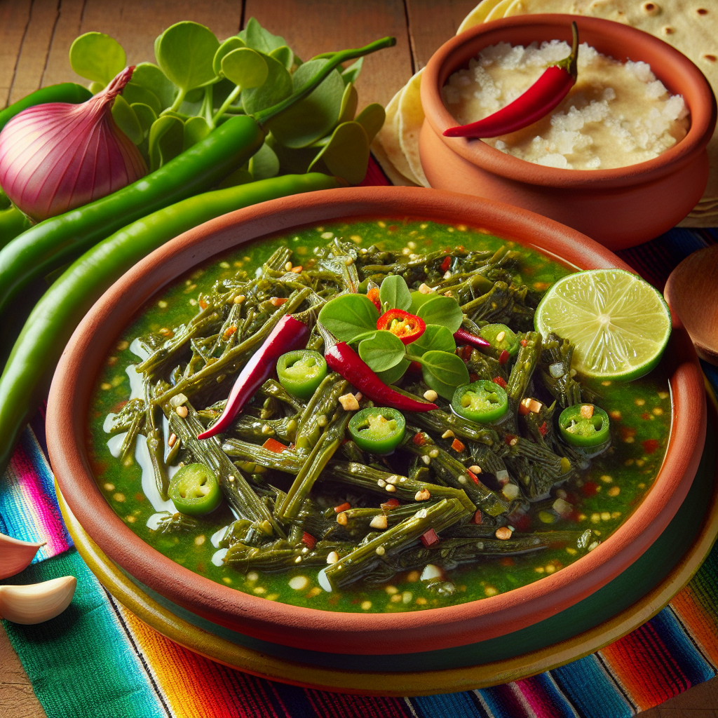 Nationalgericht Mexiko: Verdolagas en Salsa Verde (Rezept)