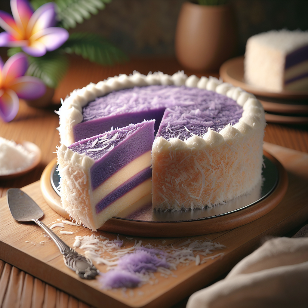 Nationalgericht Mikronesien: Ube Coconut Cake (Rezept)