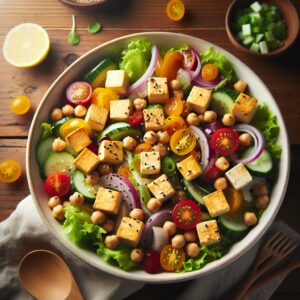 Nationalgericht Myanmar: #Chickpea Tofu Salad# (Rezept)