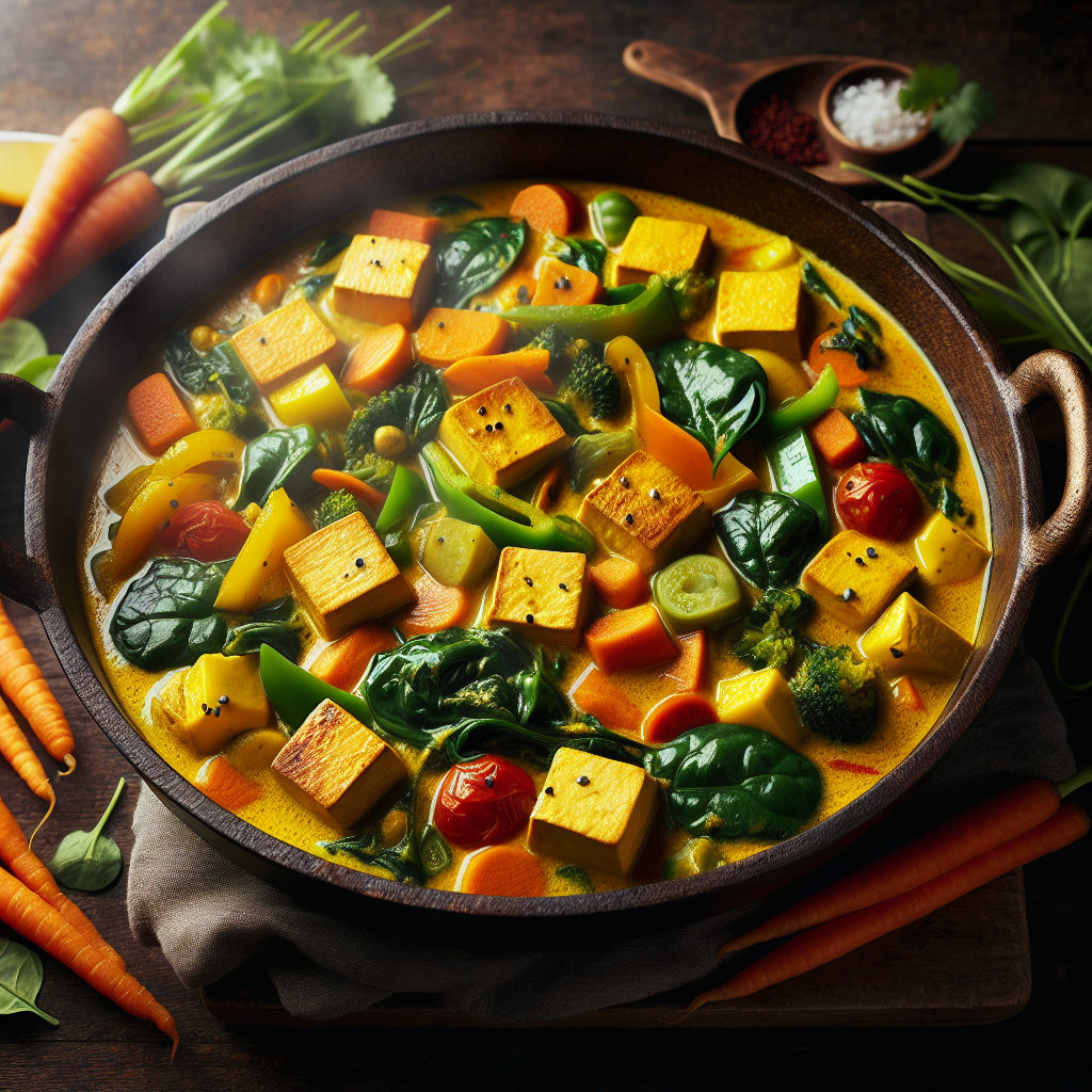 Nationalgericht Myanmar: Tofu and Vegetable Curry (Rezept)
