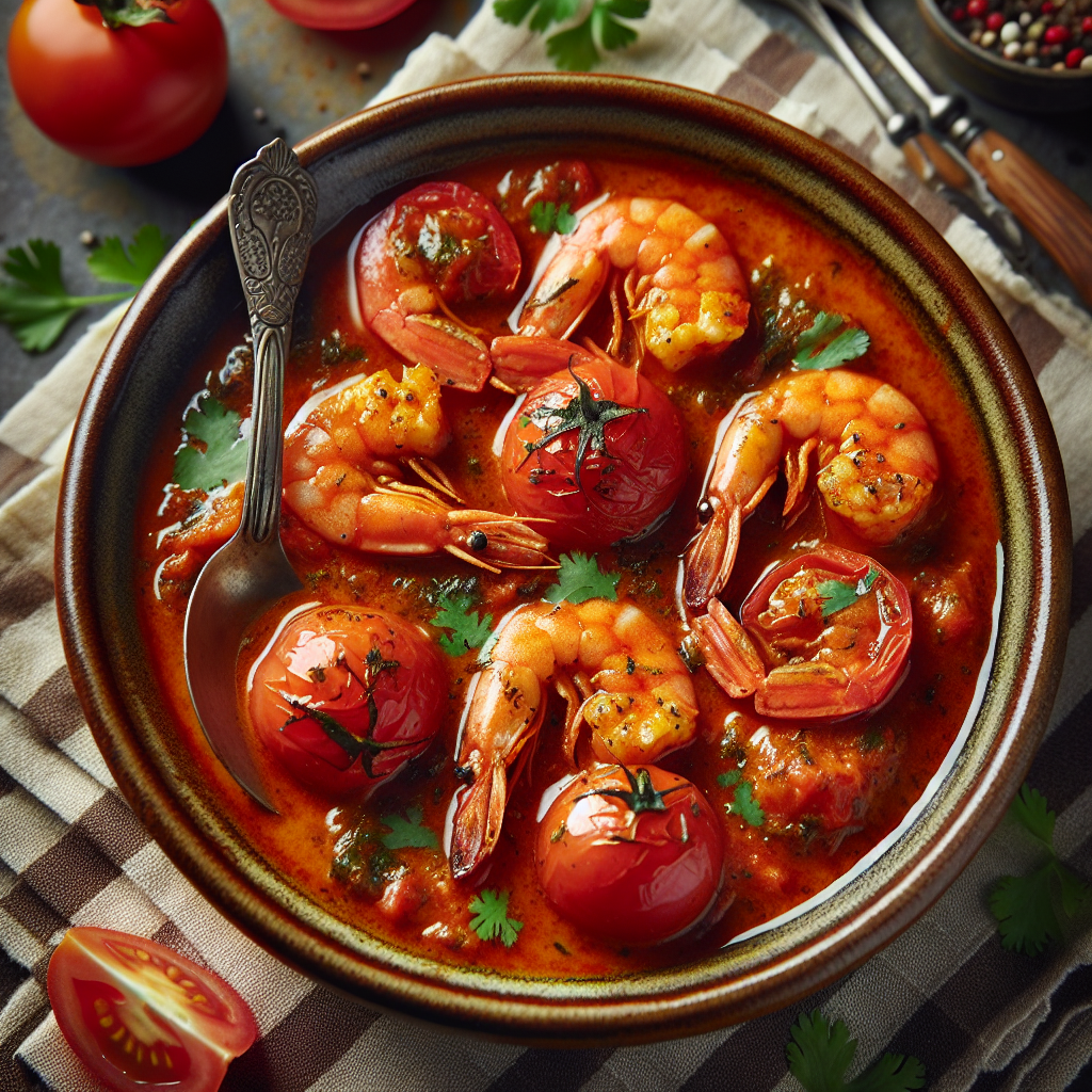 Nationalgericht Myanmar: Tomato and Shrimp Curry (Rezept)
