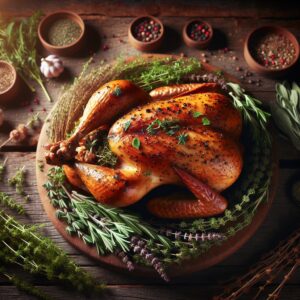 Nationalgericht Namibia: #Perlhuhn mit Wildkräutern# (Rezept)