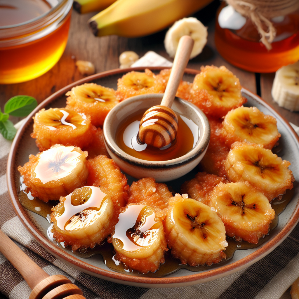 Nationalgericht Nauru: Gebratene Bananen mit Honig (Rezept)