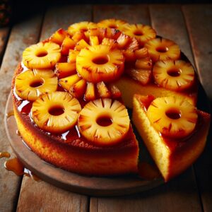 Nationalgericht Neuseeland: #Caramelised Pineapple Upside-Down Cake# (Rezept)