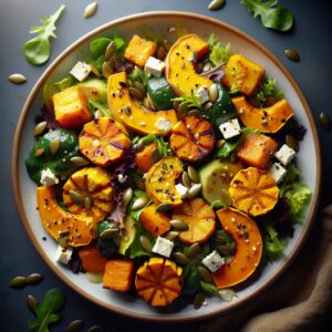 Nationalgericht Neuseeland: #Roasted Pumpkin and Kumara Salad# (Rezept)