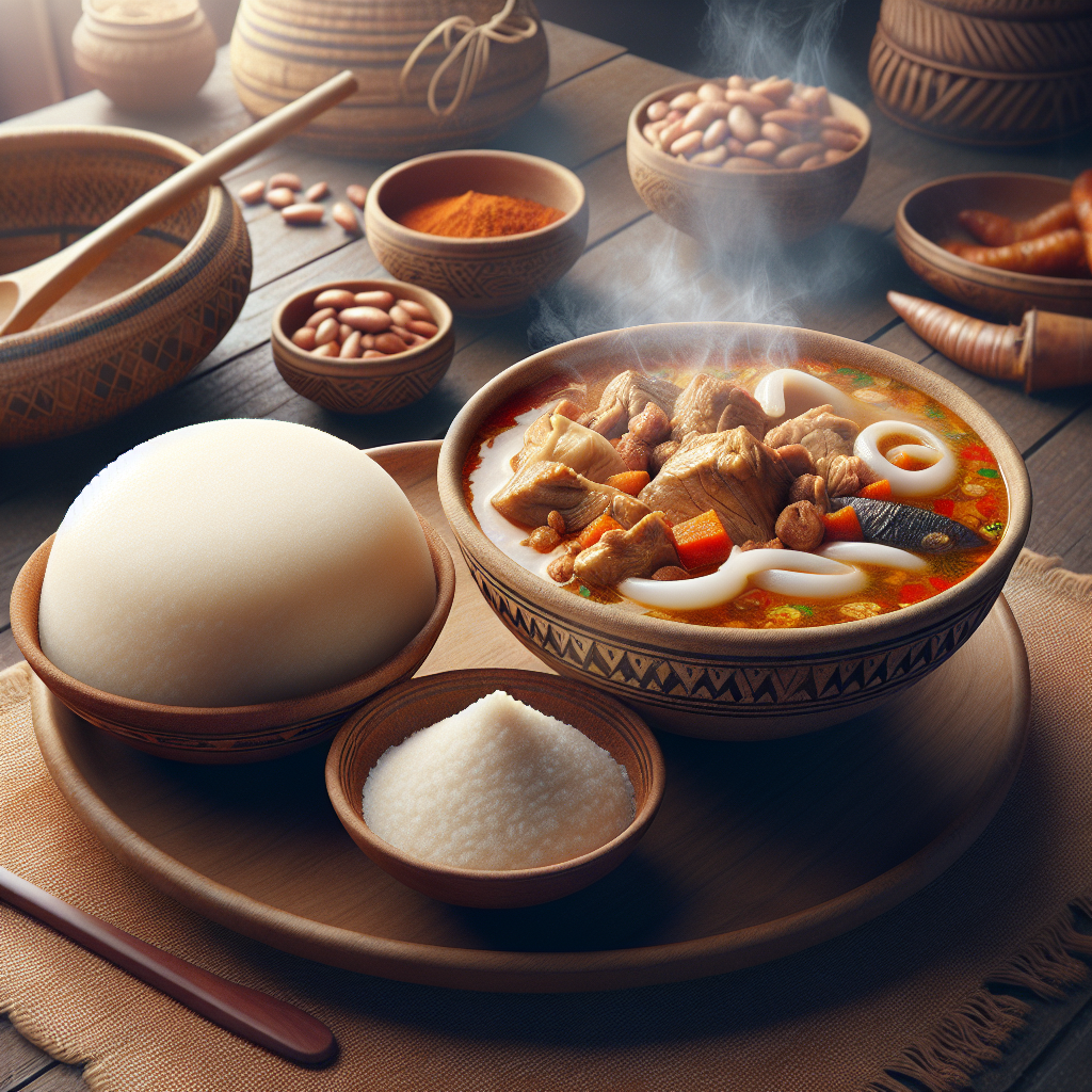Nationalgericht Nigeria: Fufu with Egusi Soup (Rezept)