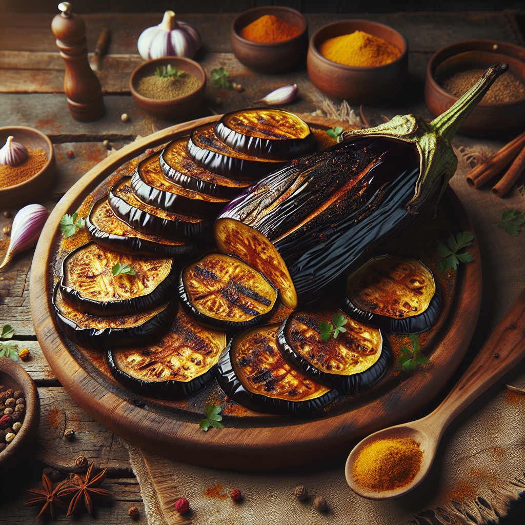 Nationalgericht Oman: Baked Eggplant with Spices (Rezept)