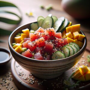Nationalgericht Palau: #Tuna Poke with Soy and Sesame# (Rezept)