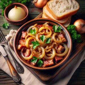 Nationalgericht Polen: #Kaszanka z cebulą# (Rezept)