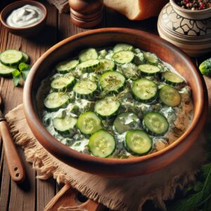 Nationalgericht Polen: #Ogórkowa mizeria# (Rezept)