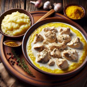 Nationalgericht Rumänien: #Ciulama de pui cu mămăligă# (Rezept)
