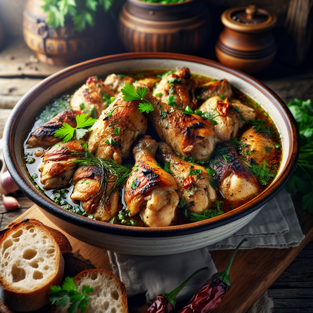 Nationalgericht Rumänien: Saramură de pui (Rezept)