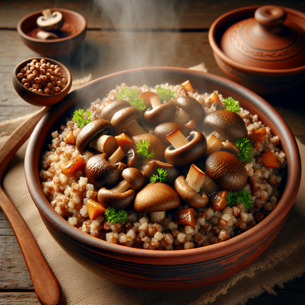 Nationalgericht Russland: Grechka s Gribami (Rezept)
