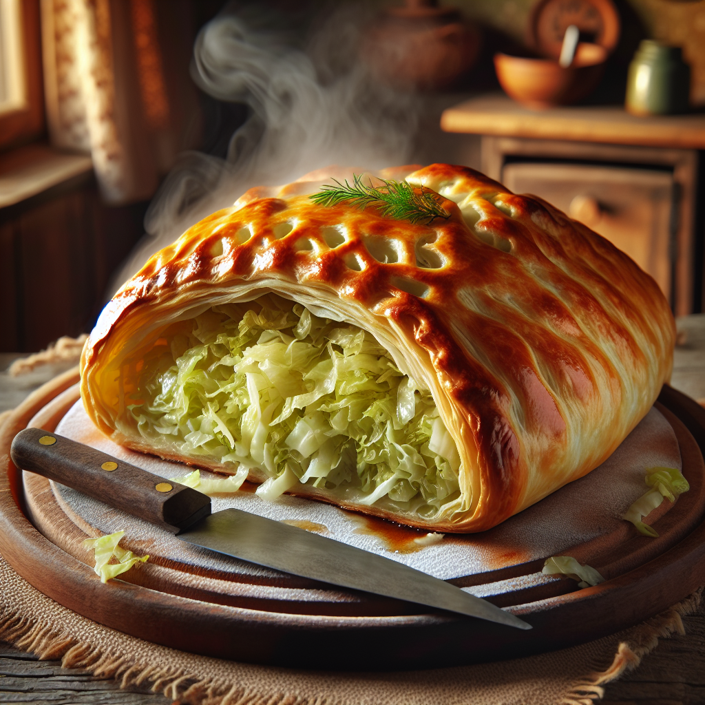 Nationalgericht Russland: Koulibiak mit Kohl (Rezept)