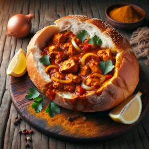 Nationalgericht Südafrika: #Bunny Chow with Chicken Curry# (Rezept)