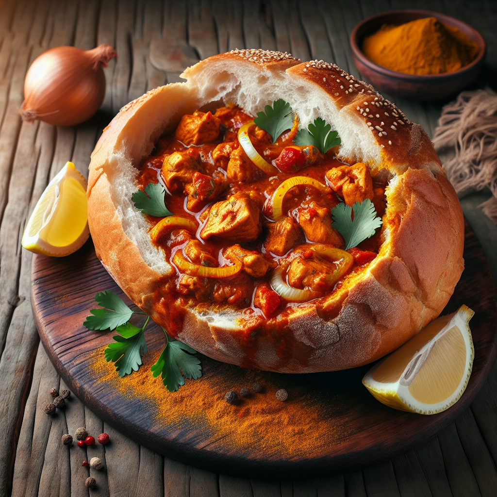 Nationalgericht Südafrika: Bunny Chow with Chicken Curry (Rezept)