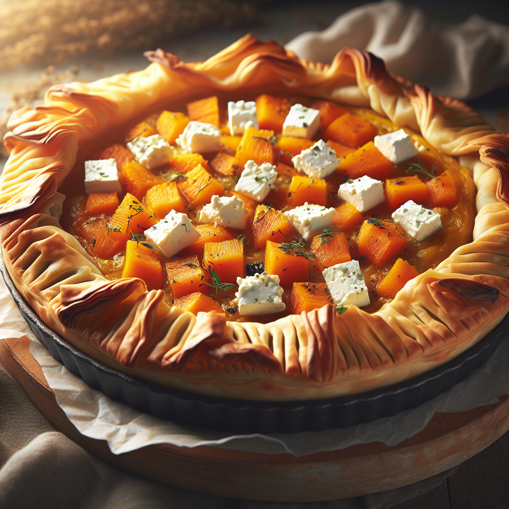 Nationalgericht Südafrika: Butternut and Feta Phyllo Pie (Rezept)