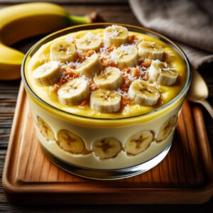 Nationalgericht Salomonen: #Banana Pudding with Coconut# (Rezept)