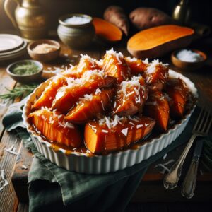 Nationalgericht Salomonen: #Coconut Glazed Sweet Potatoes# (Rezept)