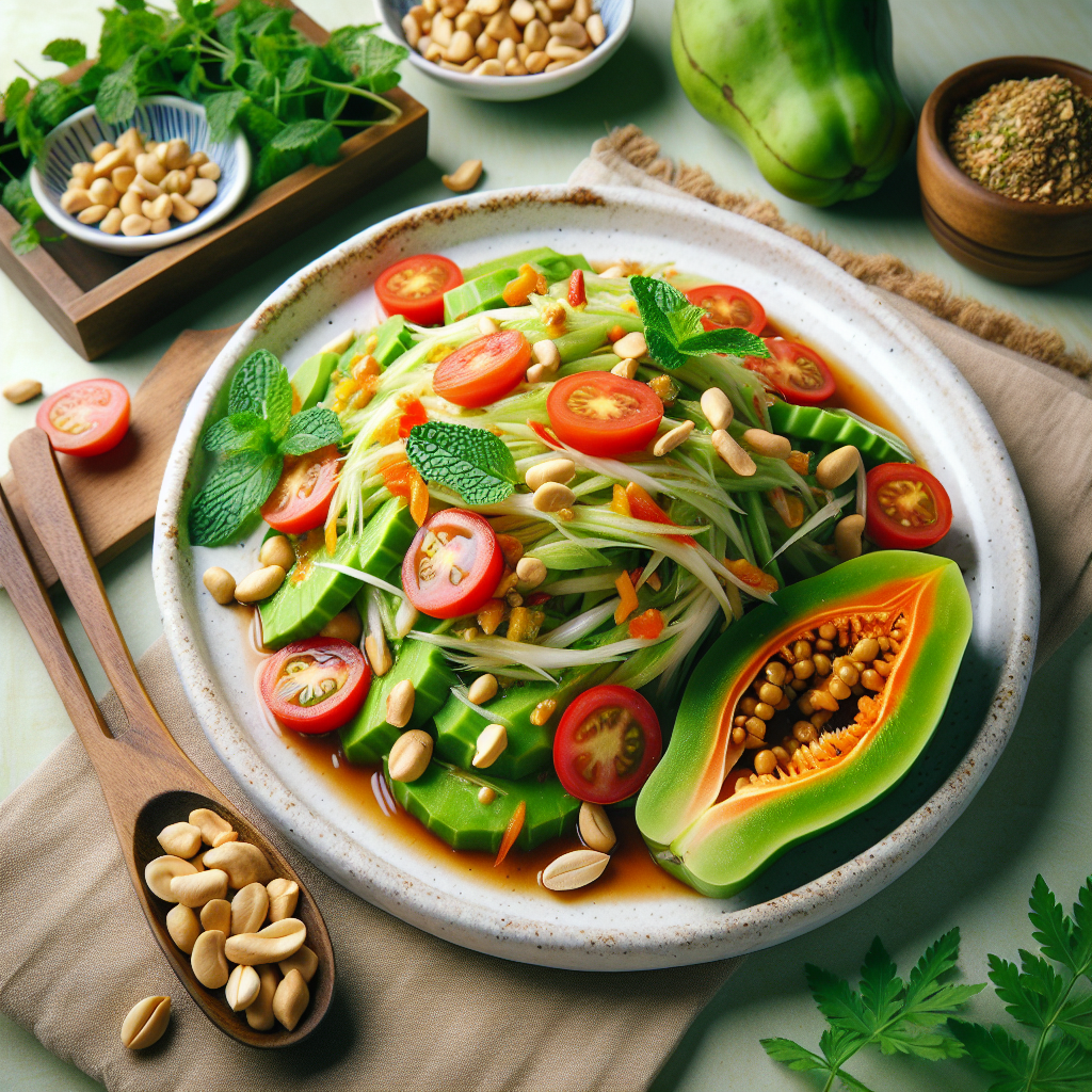 Nationalgericht Salomonen: Green Pawpaw Salad (Rezept)
