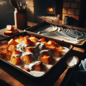 Nationalgericht Salomonen: #Roasted Taro with Coconut Cream# (Rezept)