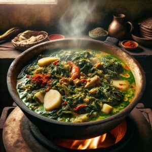 Nationalgericht Sambia: #Cassava Leaves Stew# (Rezept)