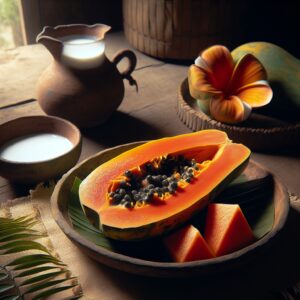 Nationalgericht Samoa: #Esi (Gekochte Papaya mit Kokosmilch)# (Rezept)