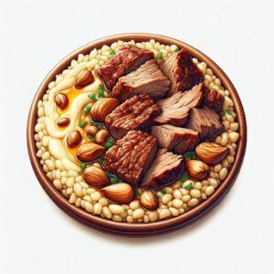 Nationalgericht Saudi-Arabien: #Jareesh Lahm# (Rezept)