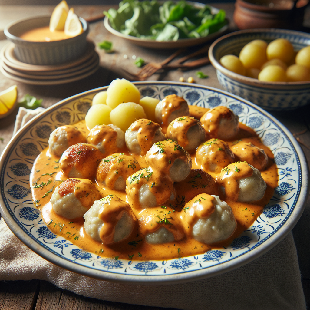 Nationalgericht Schweden: Fiskbullar i Hummersås (Rezept)