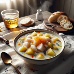 Nationalgericht Schweden: #Fisksoppa med Saffran# (Rezept)