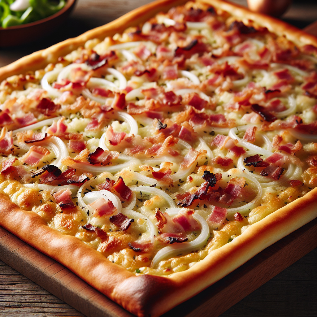 Nationalgericht Schweiz: Flammkuchen nach Schweizer Art (Rezept)