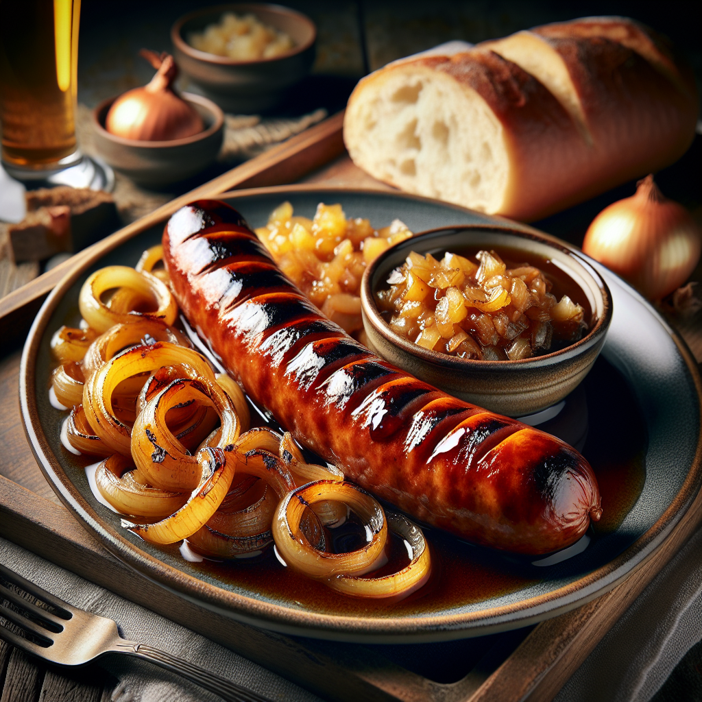 Nationalgericht Schweiz: St. Galler Bratwurst mit Zwiebelsauce (Rezept)