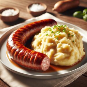 Nationalgericht Schweiz: #St. Galler Schüblig mit Kartoffelstock# (Rezept)