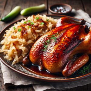 Nationalgericht Serbien: #Pečena Patka sa Kiselim Kupusom# (Rezept)