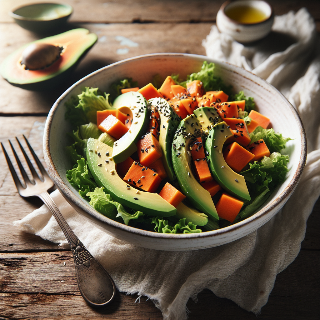 Nationalgericht Seychellen: Avocado and Papaya Salad (Rezept)