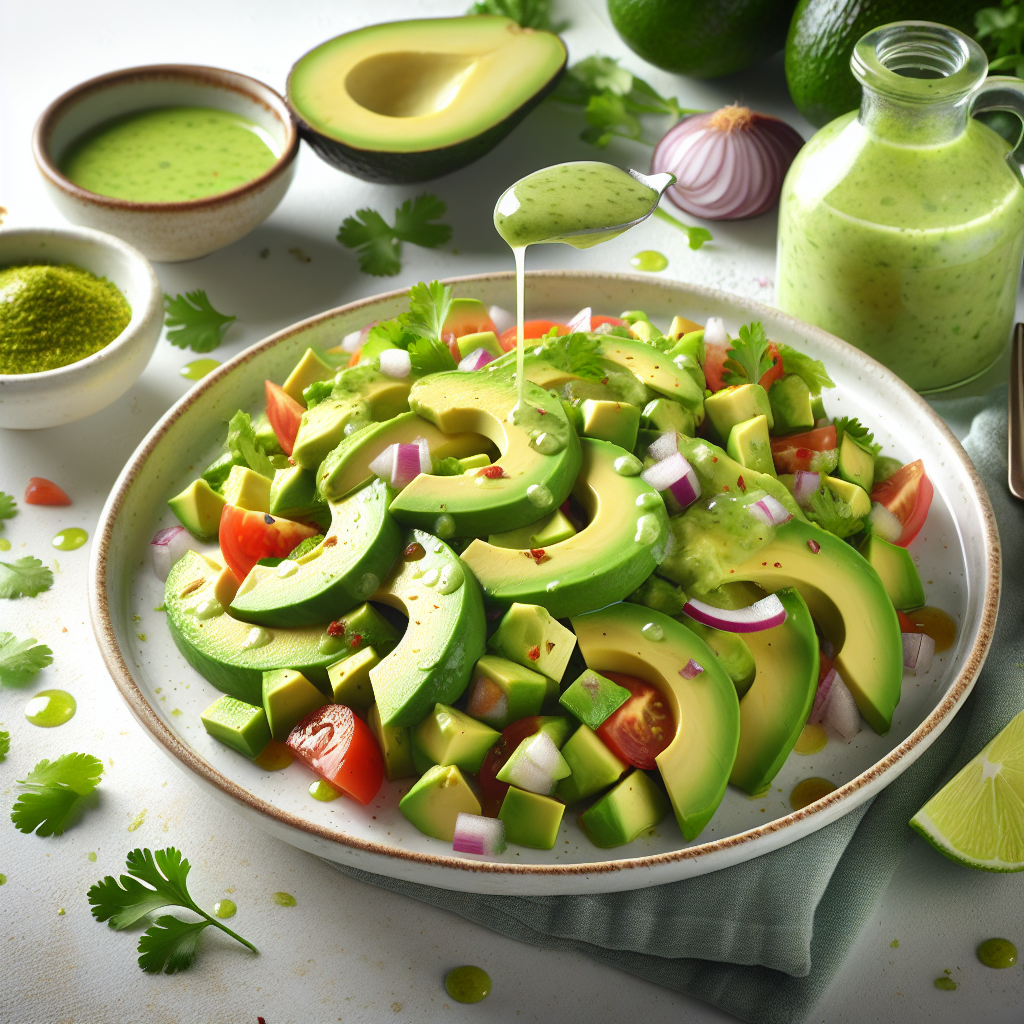 Nationalgericht Seychellen: Avocado Salad with Lime Dressing (Rezept)