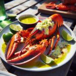 Nationalgericht Seychellen: #Grilled Lobster with Lime Butter# (Rezept)