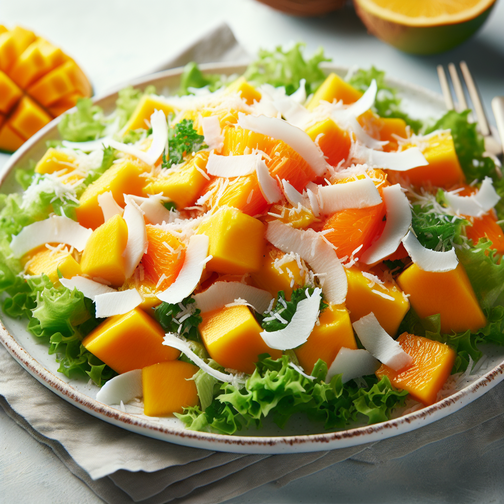 Nationalgericht Sierra Leone: Coconut and Mango Salad (Rezept)
