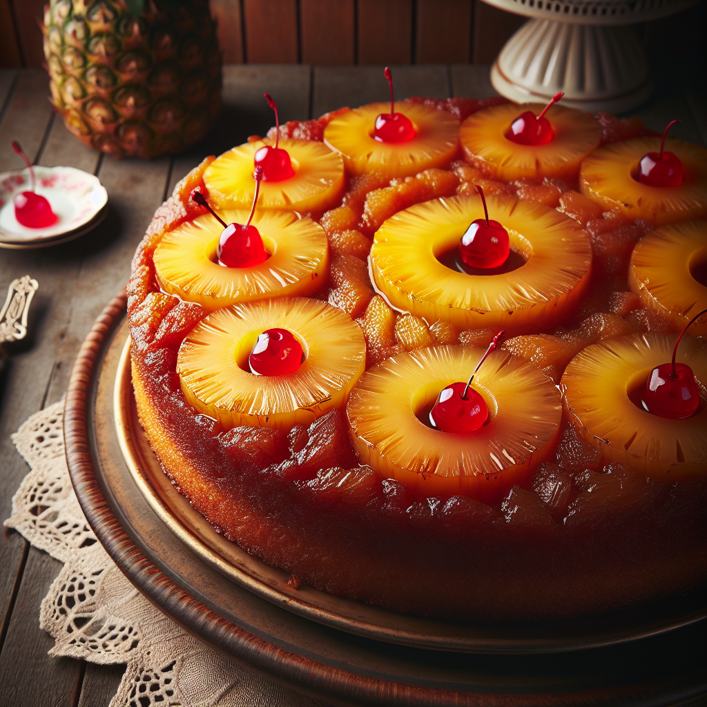 Nationalgericht Sierra Leone: Pineapple Upside-Down Cake (Rezept)