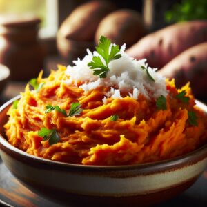 Nationalgericht Sierra Leone: #Sweet Potato and Coconut Mash# (Rezept)