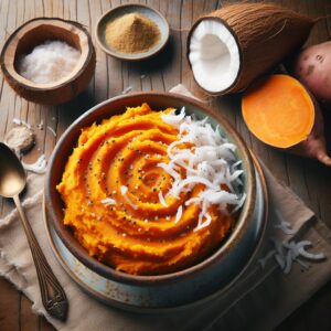 Nationalgericht Sierra Leone: #Sweet Potato and Coconut Mash# (Rezept)
